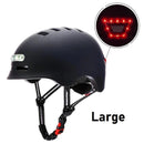 Helmet with front and rear light for electric scooter and bike