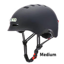 Helmet with front and rear light for electric scooter and bike