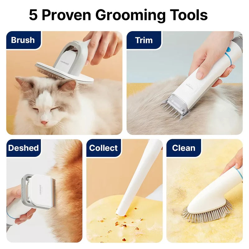 Neakasa P2 Pro 5-in-1 Dog Cat Pet Grooming Kit with Vacuum UK Plug