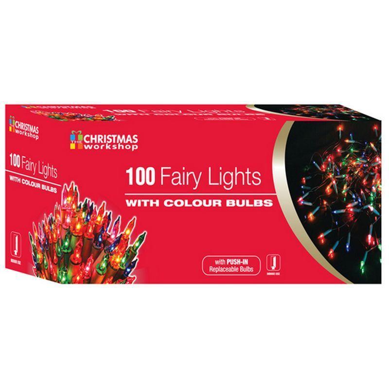 100 Clear or Multi Colour Bulb Christmas Fairy Lights Xmas Tree Decoration Party