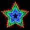 100 Led Christmas Xmas Multi Coloured Star Silhouette Window Decoration Lights