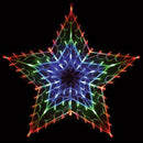 100 Led Christmas Xmas Multi Coloured Star Silhouette Window Decoration Lights