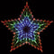 100 Led Christmas Xmas Multi Coloured Star Silhouette Window Decoration Lights