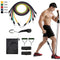 11 pcs set Pull Rope Sport Fitness Workout Exercise Bands Sport Rubber Expander Fitness Equipment