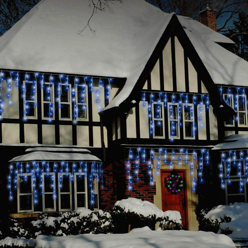 1200 LED Snowing Icicle Christmas Lights