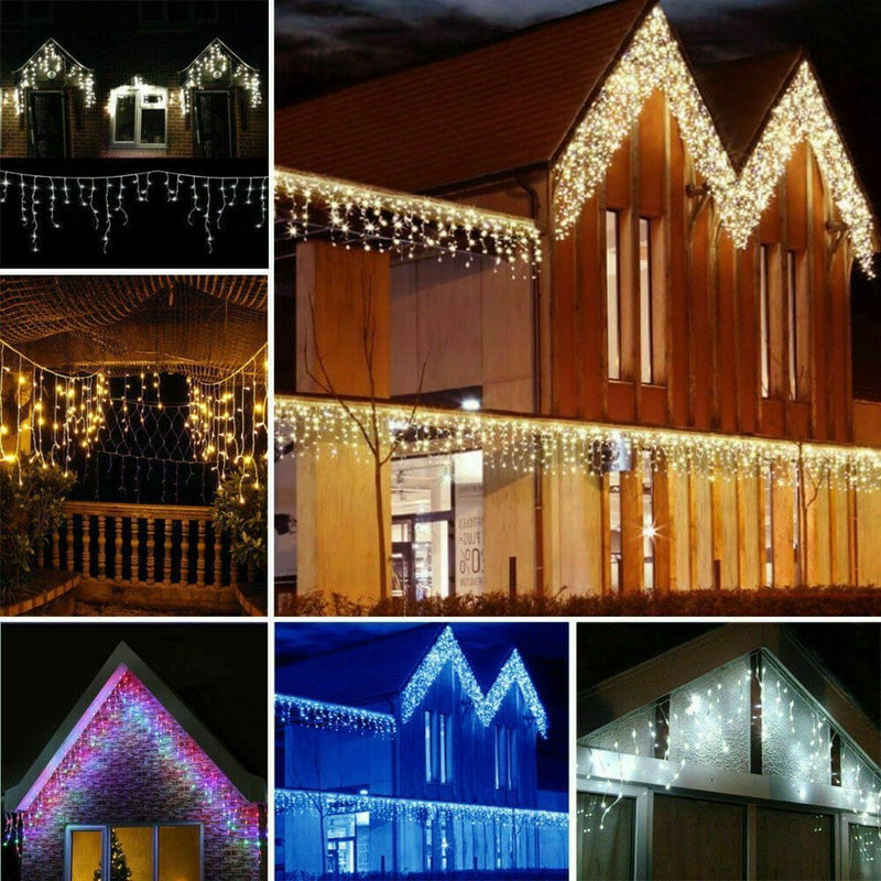 2000 LED Snowing Icicle Christmas Lights