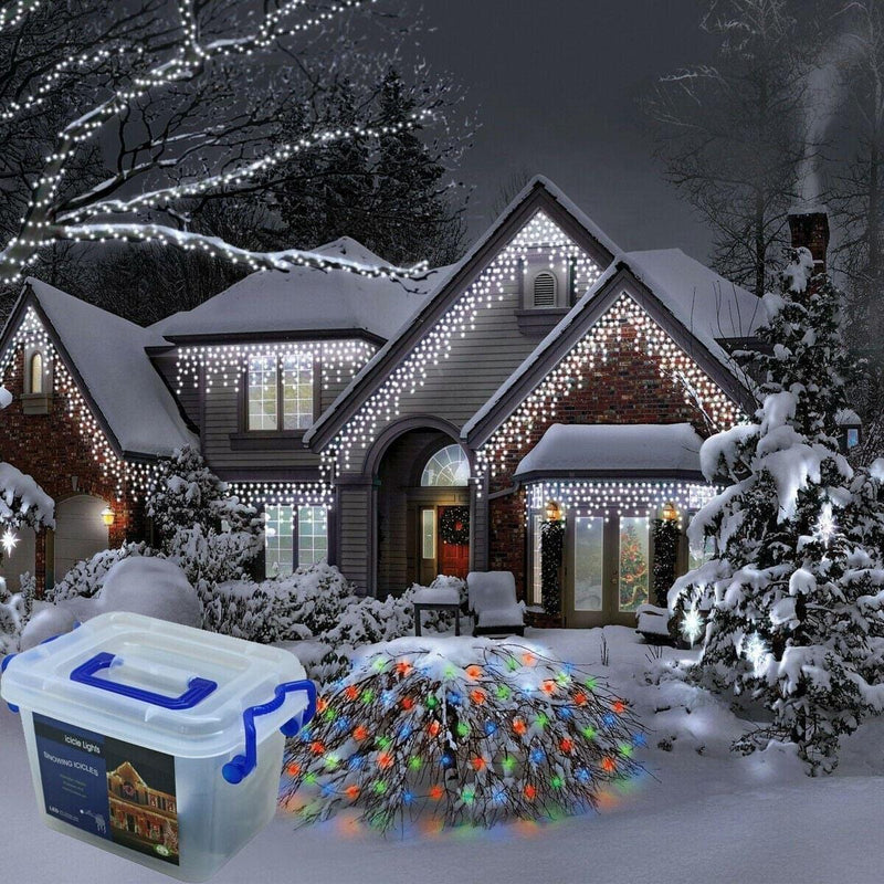 360 LED Snowing Icicle Christmas Lights