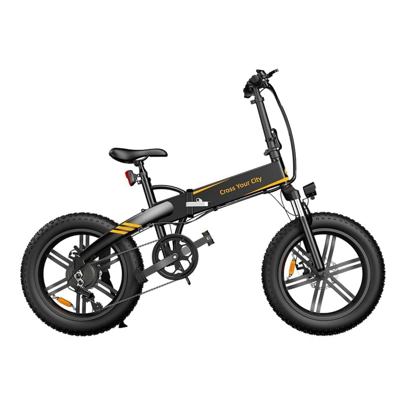 ADO A20F+ 20 Inches Fat Tire Folding Electric Bike With Mudguard Battery Life Up to 40 Miles