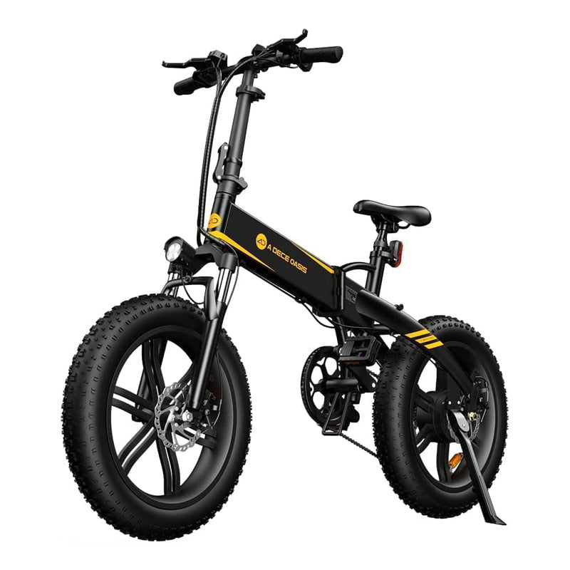 ADO A20F+ 20 Inches Fat Tire Folding Electric Bike With Mudguard Battery Life Up to 40 Miles