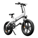 ADO A20F+ 20 Inches Fat Tire Folding Electric Bike With Mudguard Battery Life Up to 40 Miles