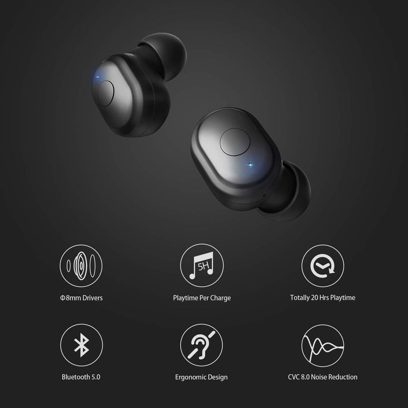 AUSDOM TW01 TWS Wireless Bluetooth Earphone 20H Play Time Wireless Headphone CVC8.0