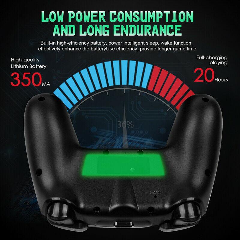 Bluetooth Wireless Pro Controller Gamepad Joypad for Nintendo switch, PC and PS3