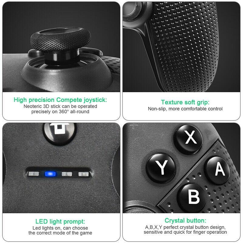 Bluetooth Wireless Pro Controller Gamepad Joypad for Nintendo switch, PC and PS3