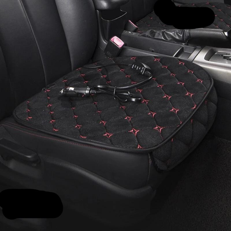 Car Heated Seat Cushion,12V Heating Warmer Plush Car Pad, Intelligent Temperature Control