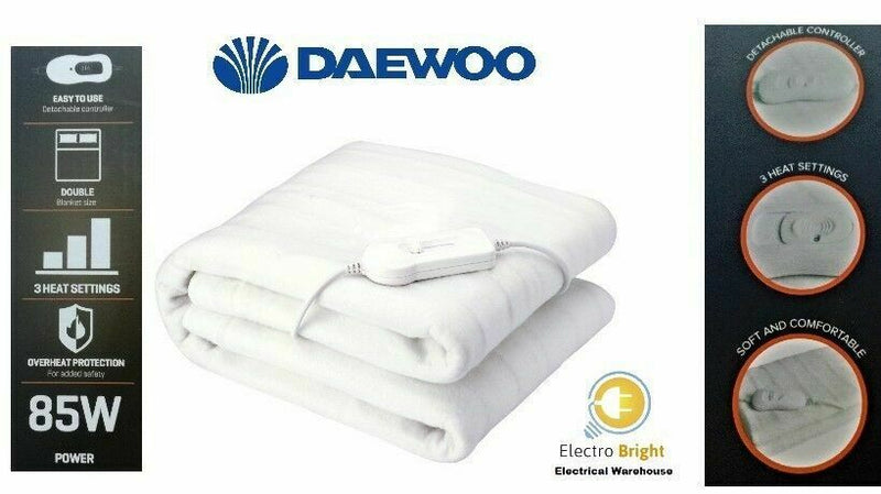 Daewoo Electric blanket heating under blanket 3 heat setting single double king