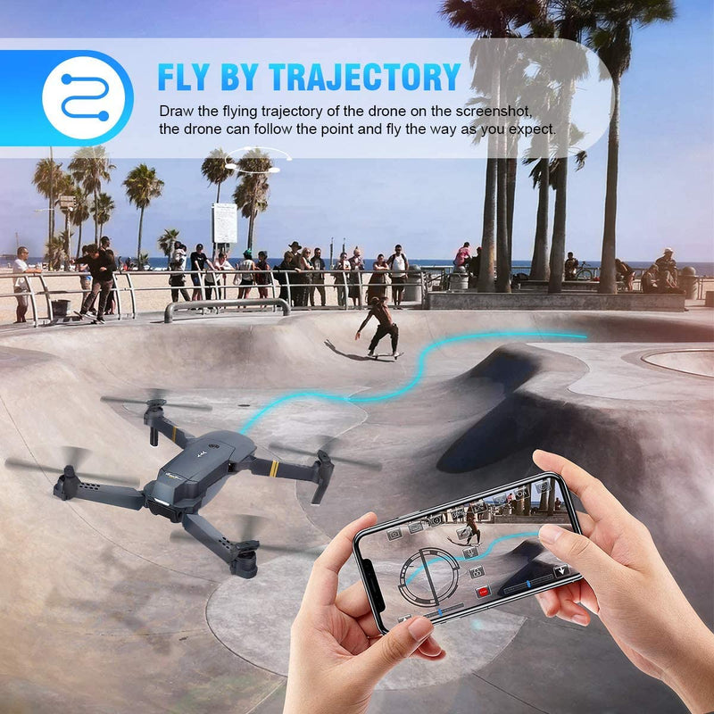 Drone X Pro Wifi FPV 4K HD Drone Camera, 3 Batteries, Foldable Selfie RC Quadcopter