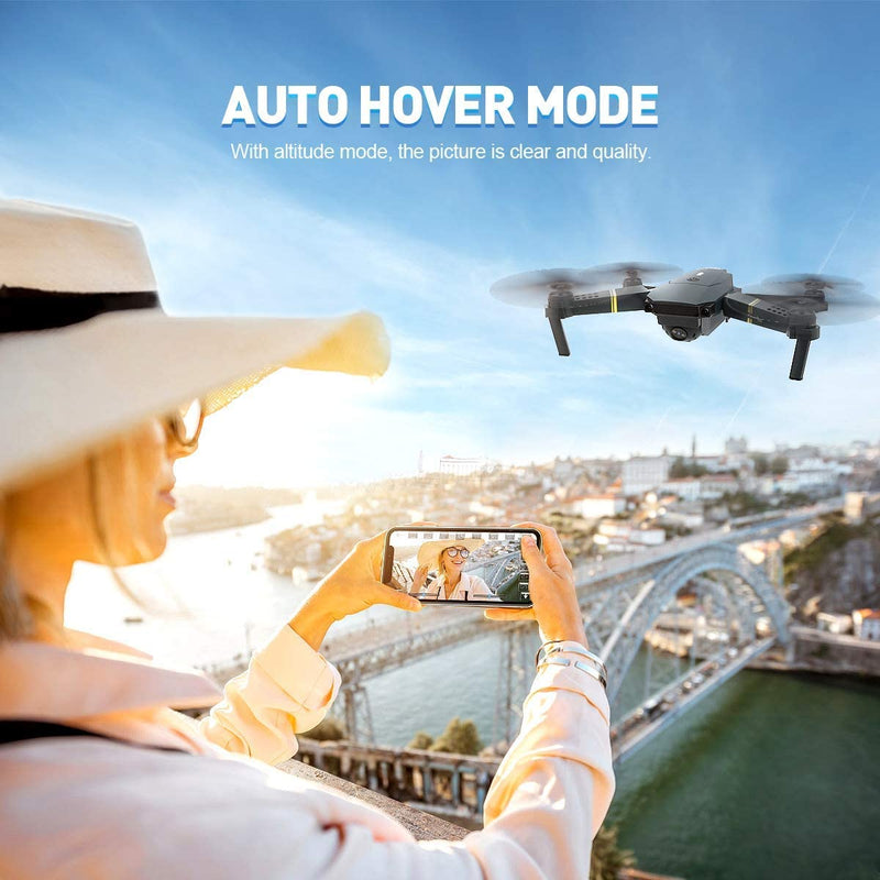 Drone X Pro Wifi FPV 4K HD Drone Camera, 3 Batteries, Foldable Selfie RC Quadcopter