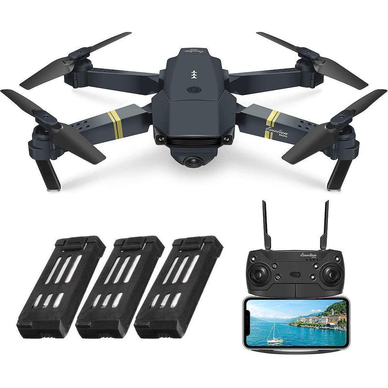 Drone X Pro Wifi FPV 4K HD Drone Camera, 3 Batteries, Foldable Selfie RC Quadcopter