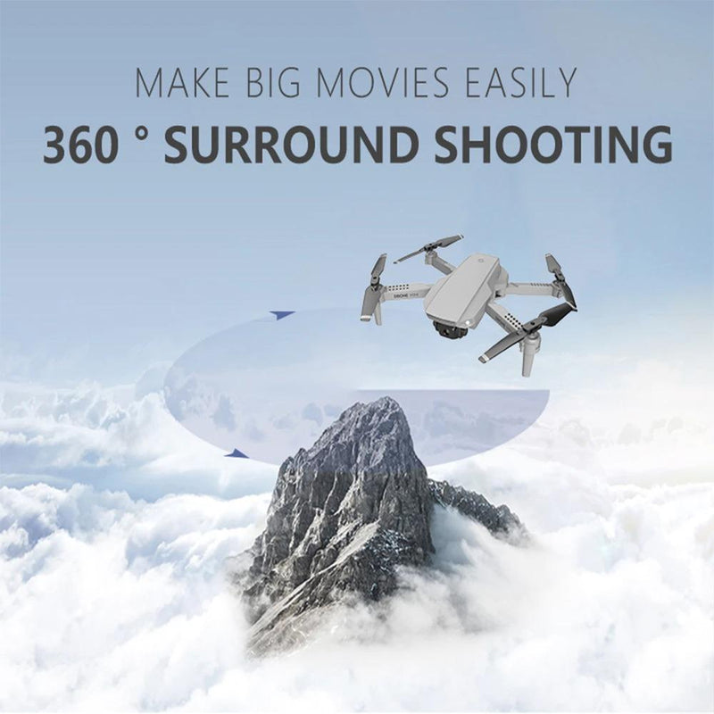 E88 Drone RC Drones Pro 4K HD Dual Camera GPS WIFI FPV Quadcopter Foldable Bag 3 Battery