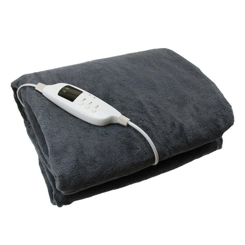 Electric Heated Throw Over Under Blanket Washable Polyester Cozy Warm Mattress