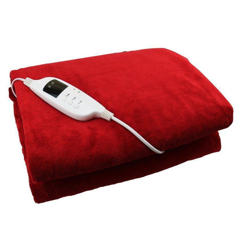 Electric Heated Throw Over Under Blanket Washable Polyester Cozy Warm Mattress