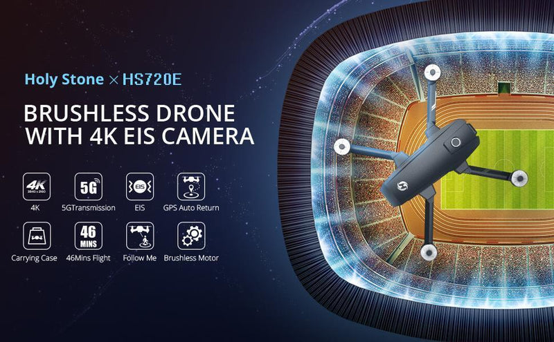 Holy Stone HS720E 4K EIS RC Drone Camera 5G GPS with 46 mins flight time