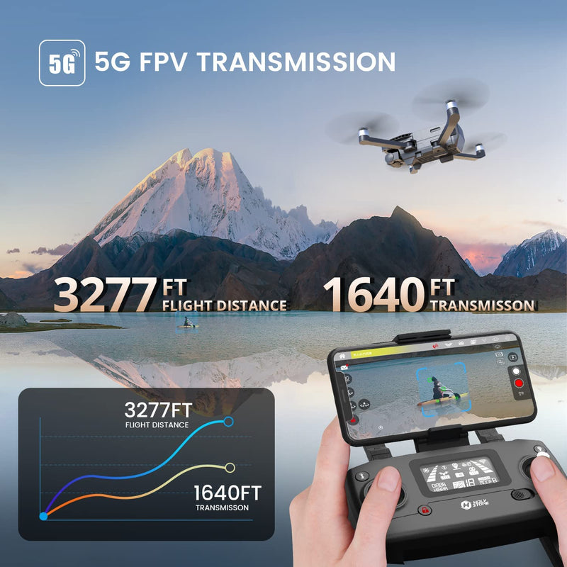 Holy Stone HS720G 4K EIS 2-Axis Gimbal RC Drone Camera 5G GPS with 26 mins flight time