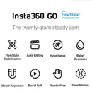 Insta360 GO Action Camera with FlowState Stabilization IPX4 Waterproof Auto Editing Hands-Free for Youtube Vlog Instagram