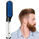 Men Quick Beard Straightener Multifunctional Hair Comb Curling Curler Show Cap