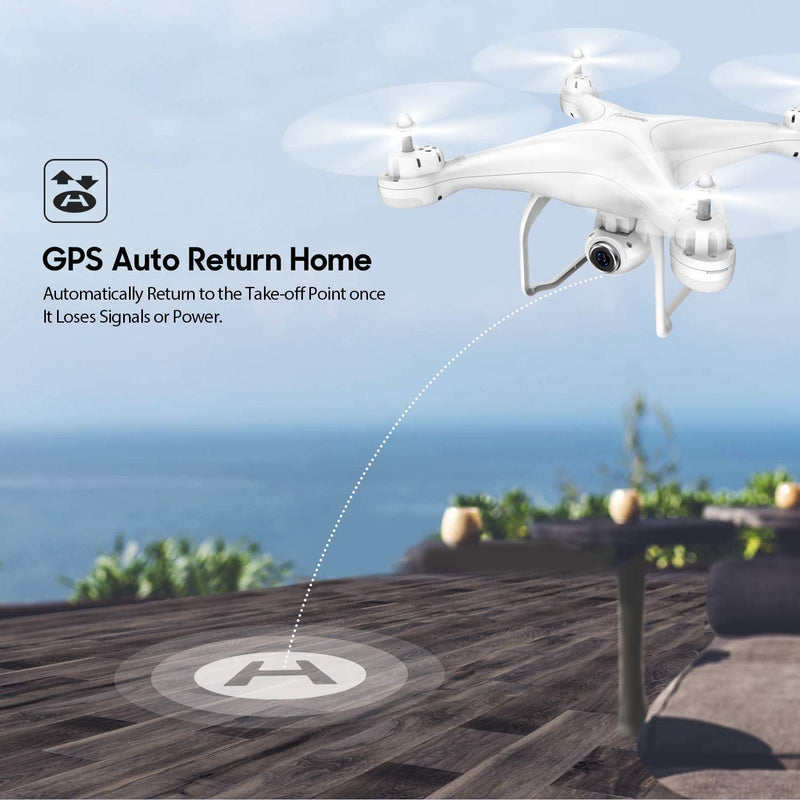 Potensic T25 GPS Drone WIFI FPV RC Drone with 1080P Camera - 2 Batteries and Carrying Case