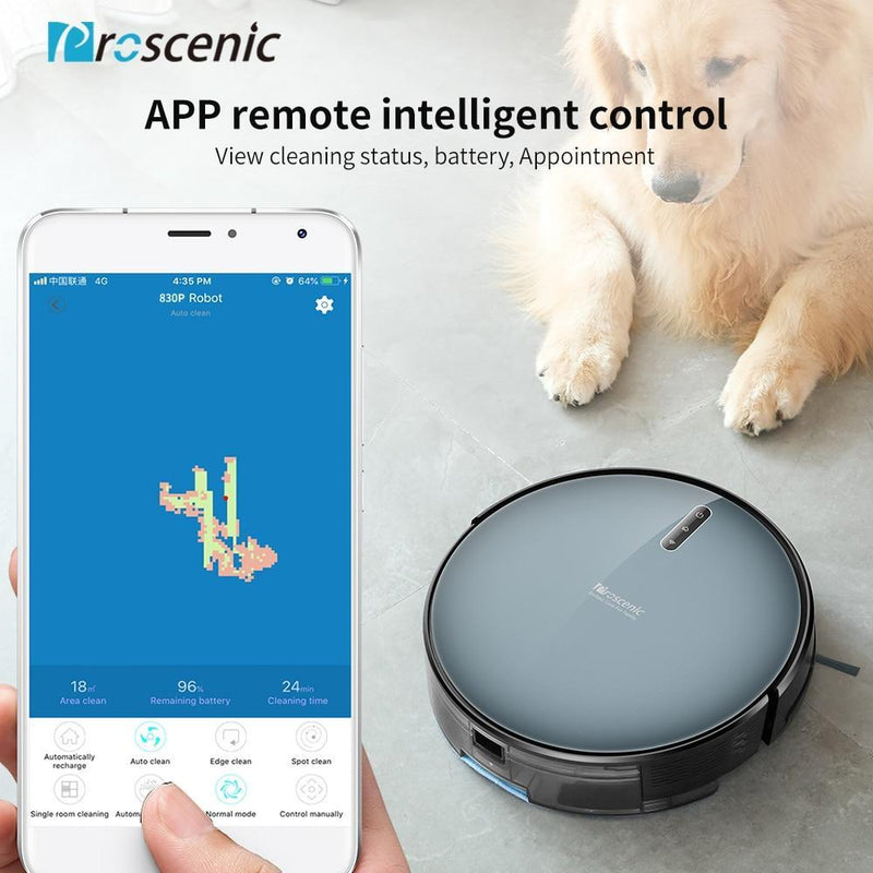 Proscenic 830P 2000PA Robot Vacuum Cleaner with Boundary
