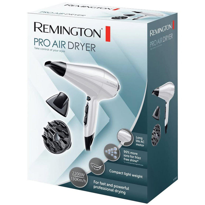 Remington Pro Air Turbo Hair Dryer Hairdryer with Concentrator and Diffuser