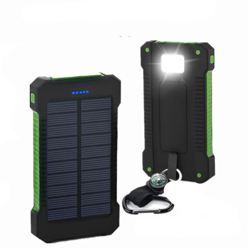 Solar Charger, 20000mAh Portable Phone Charger External Backup Battery Pack IP65 Water-Resistant