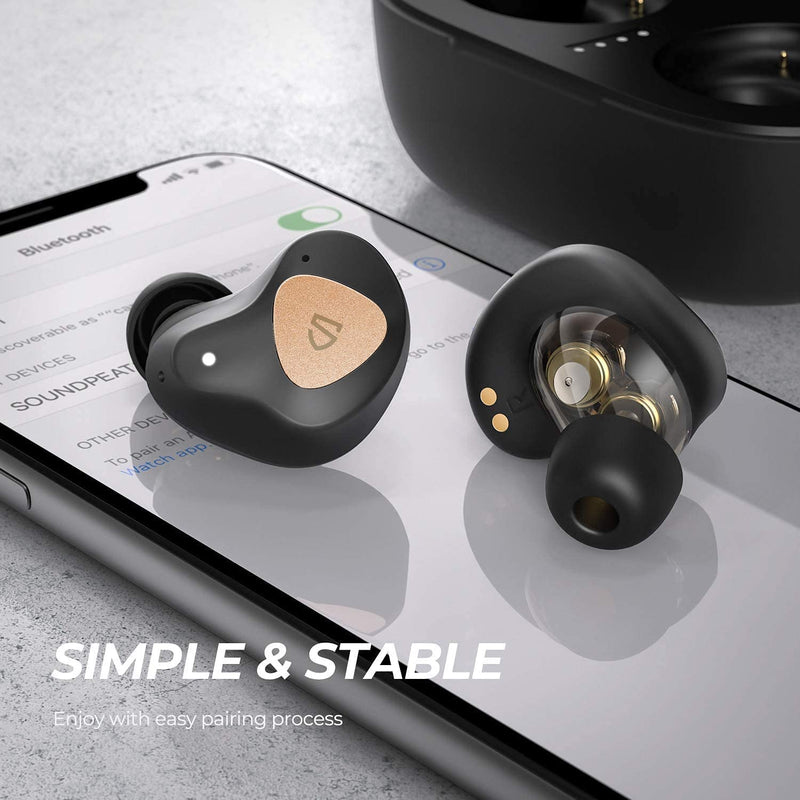 SoundPEATS Truengine 3 SE, Wireless Earbuds with Dual Dynamic Drivers, 30 Hours Playtime, Touch Control, Bluetooth Headphones