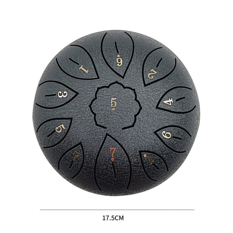 Steel Tongue Drum- 6 Inch 11 Tone Tongue Drum D Major Beginner Hand Drum Percussion for Meditation Yoga Musical Education