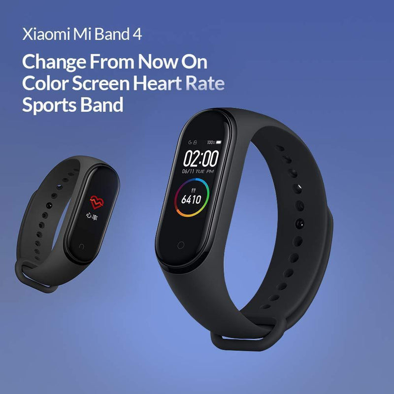 Xiaomi MI Band 4 Global Version, Smart Colour Display, Heart Rate, Gym, Bluetooth 5.0 - Upgraded