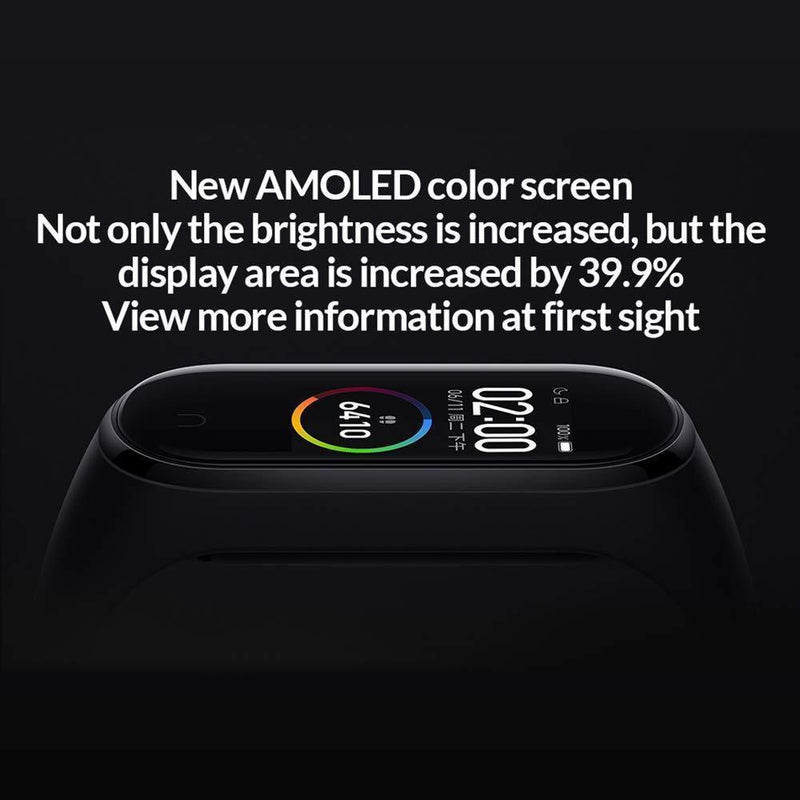 Xiaomi MI Band 4 Global Version, Smart Colour Display, Heart Rate, Gym, Bluetooth 5.0 - Upgraded