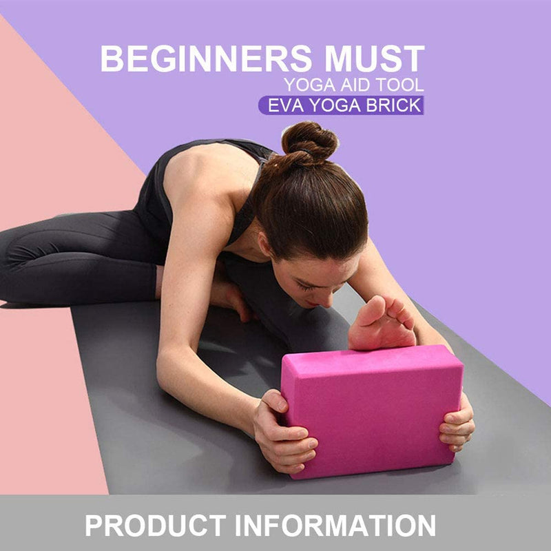 Yoga Block Props Foam Brick Stretching Aid Gym Pilates Yoga Block Exercise Fitness Sport