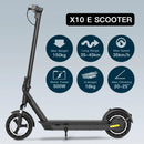 iScooter X10 electric scooter for adults, 500W brushless motor, Battery Life upto 45km